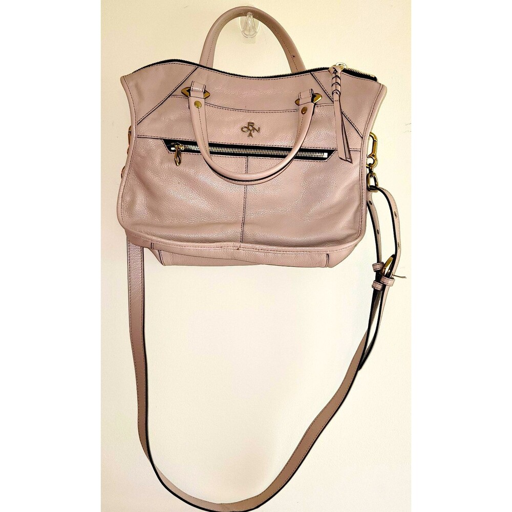 orYANY Sarah Beige Satchel Top Handle Bag Zip Closure Detachable Strap